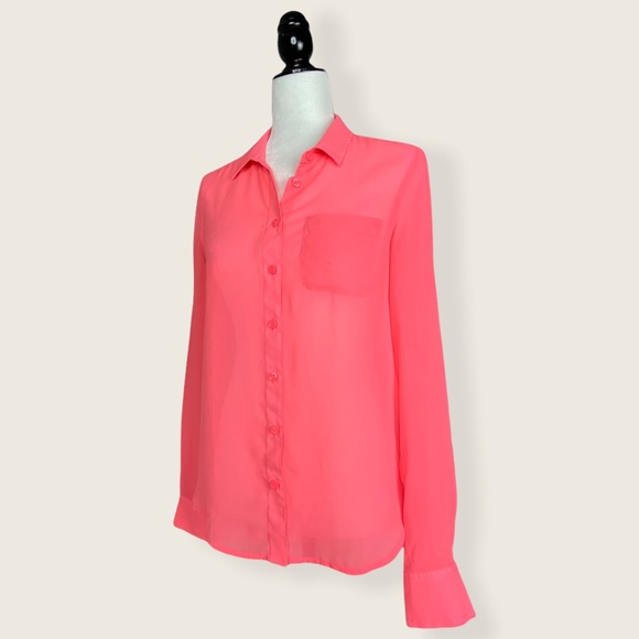 American Eagle Outfitters Semi-Sheer Button Down S - Picture 2 of 9